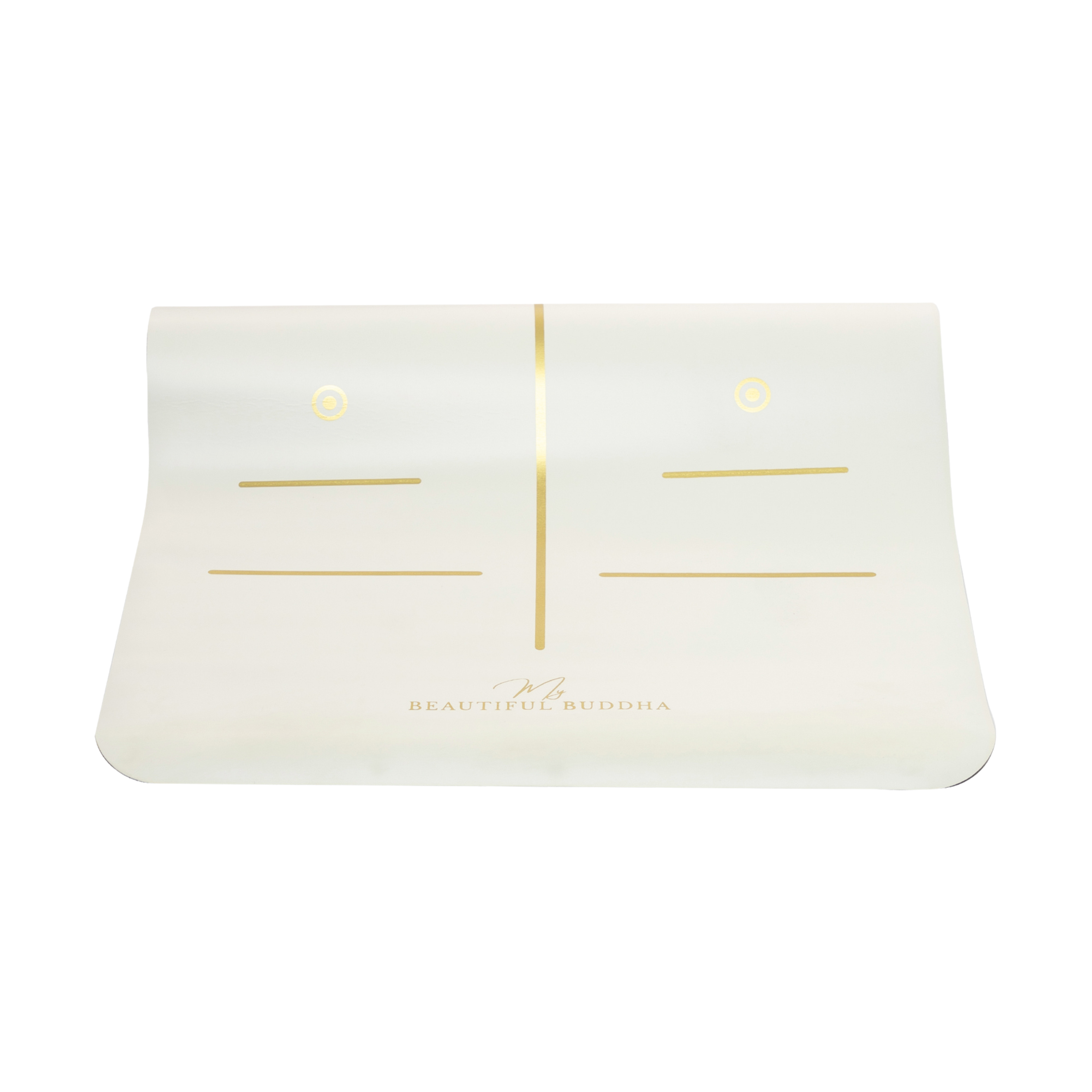 Premium Yoga Mat - Everest White + Carry Stretch Strap