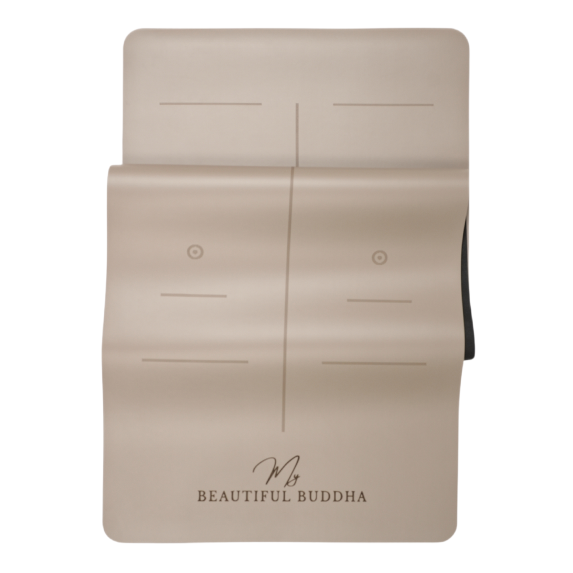 MBB Signature 5mm Studio Yoga Mat with a Carry Stretch Strap - Best Seller - Latte