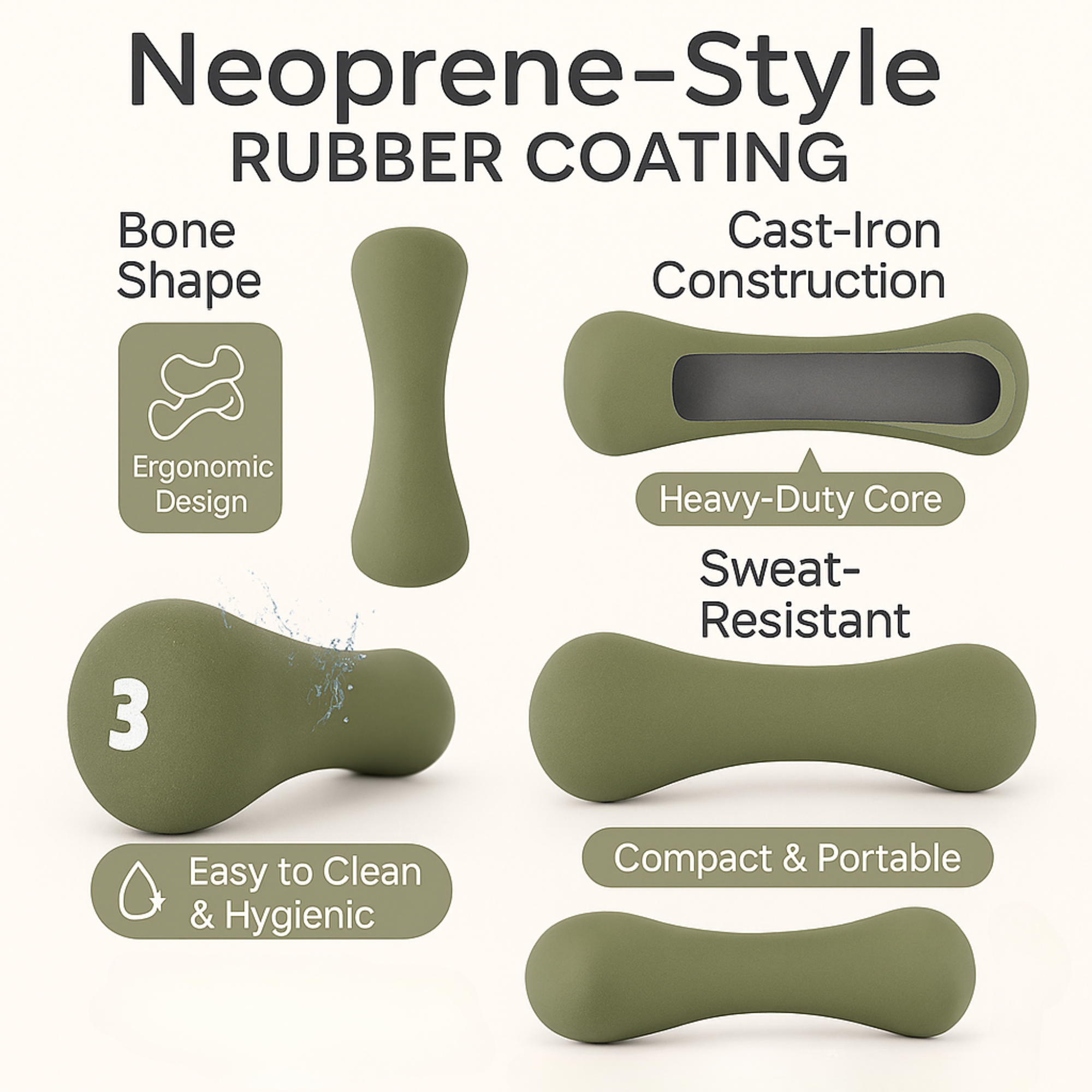 Core Movement Studio Dumbbells – Shadow Series Weights for Studio Training