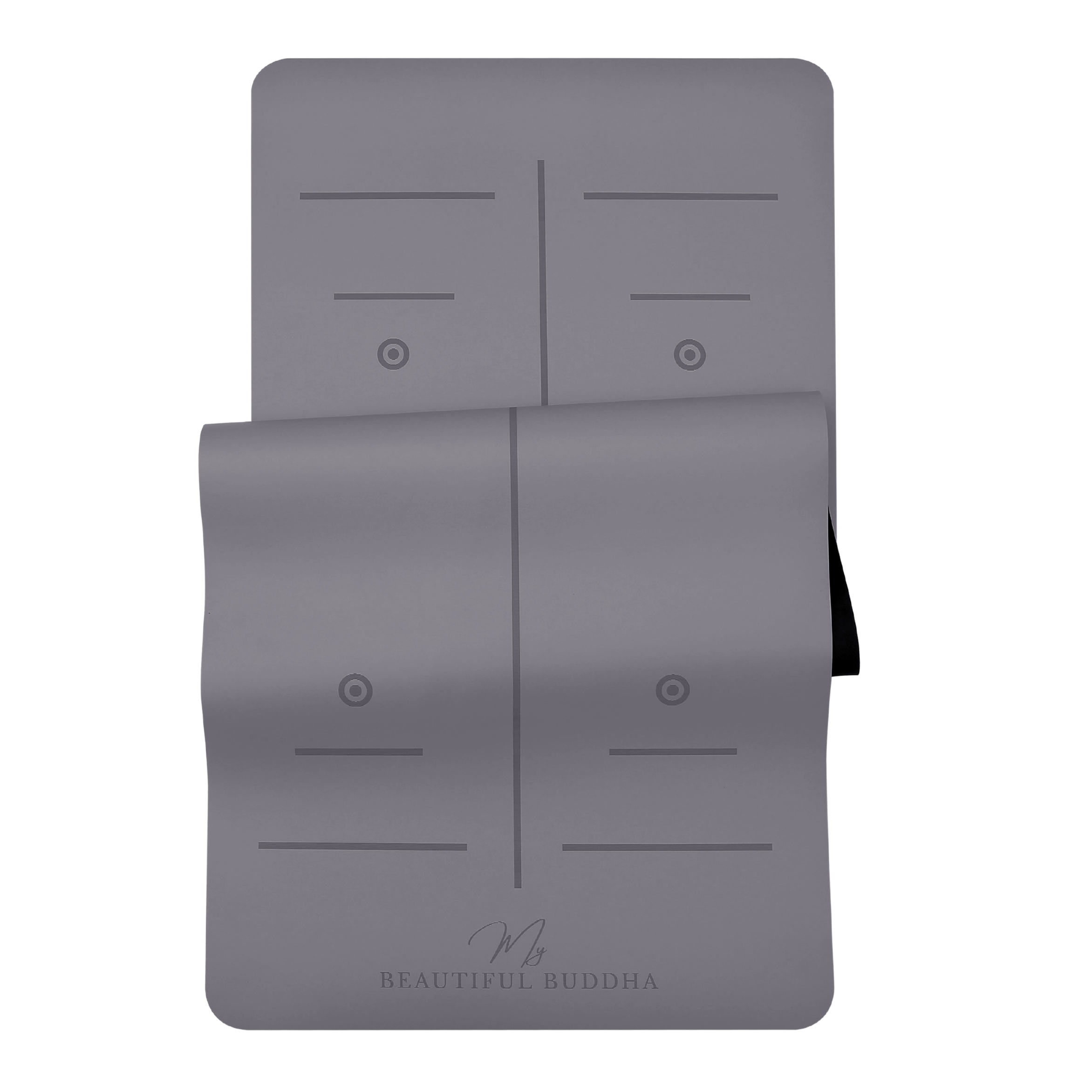 Premium Yoga Mat - Graphite Light Grey + Carry Stretch Strap
