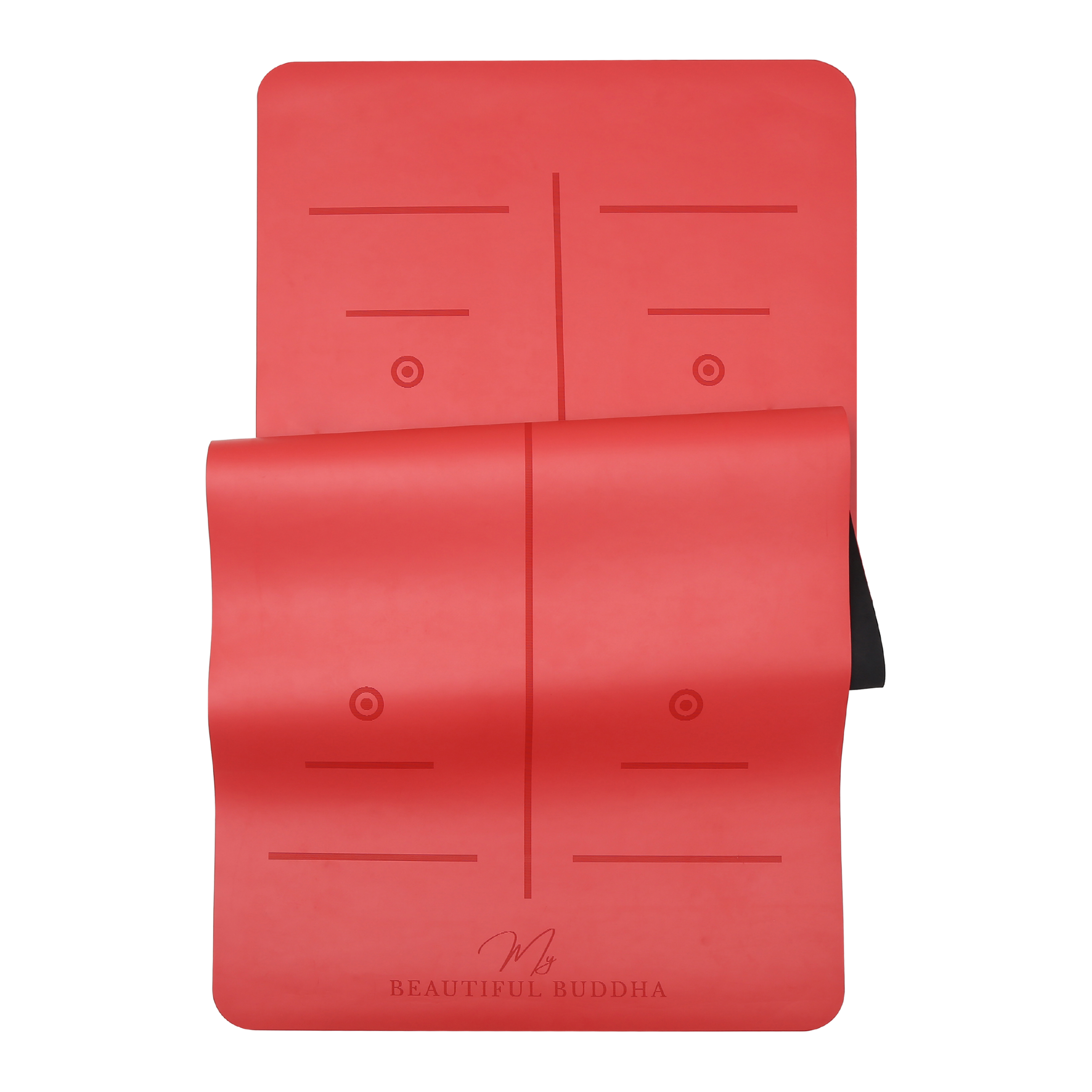 Premium Yoga Mat - Ardor Red + Carry Stretch Strap