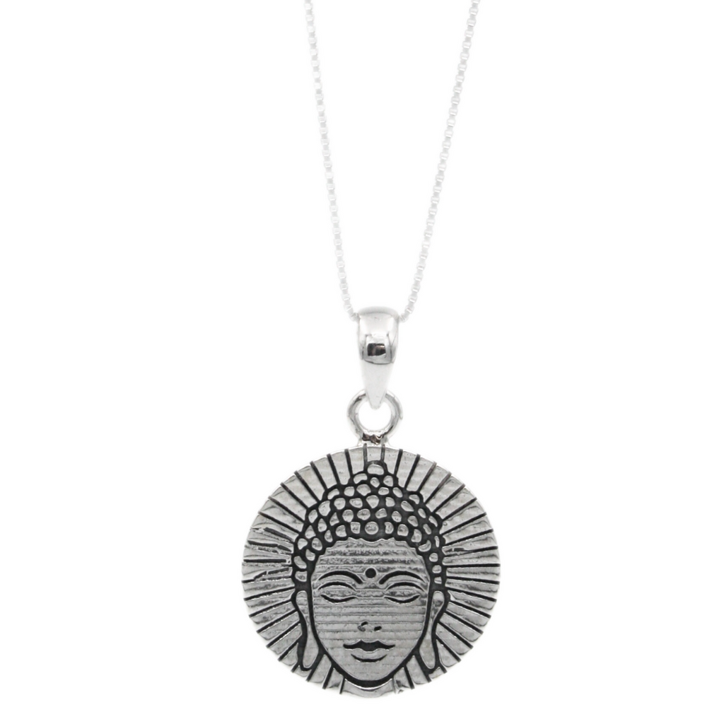 Etched Buddha Aura Necklace