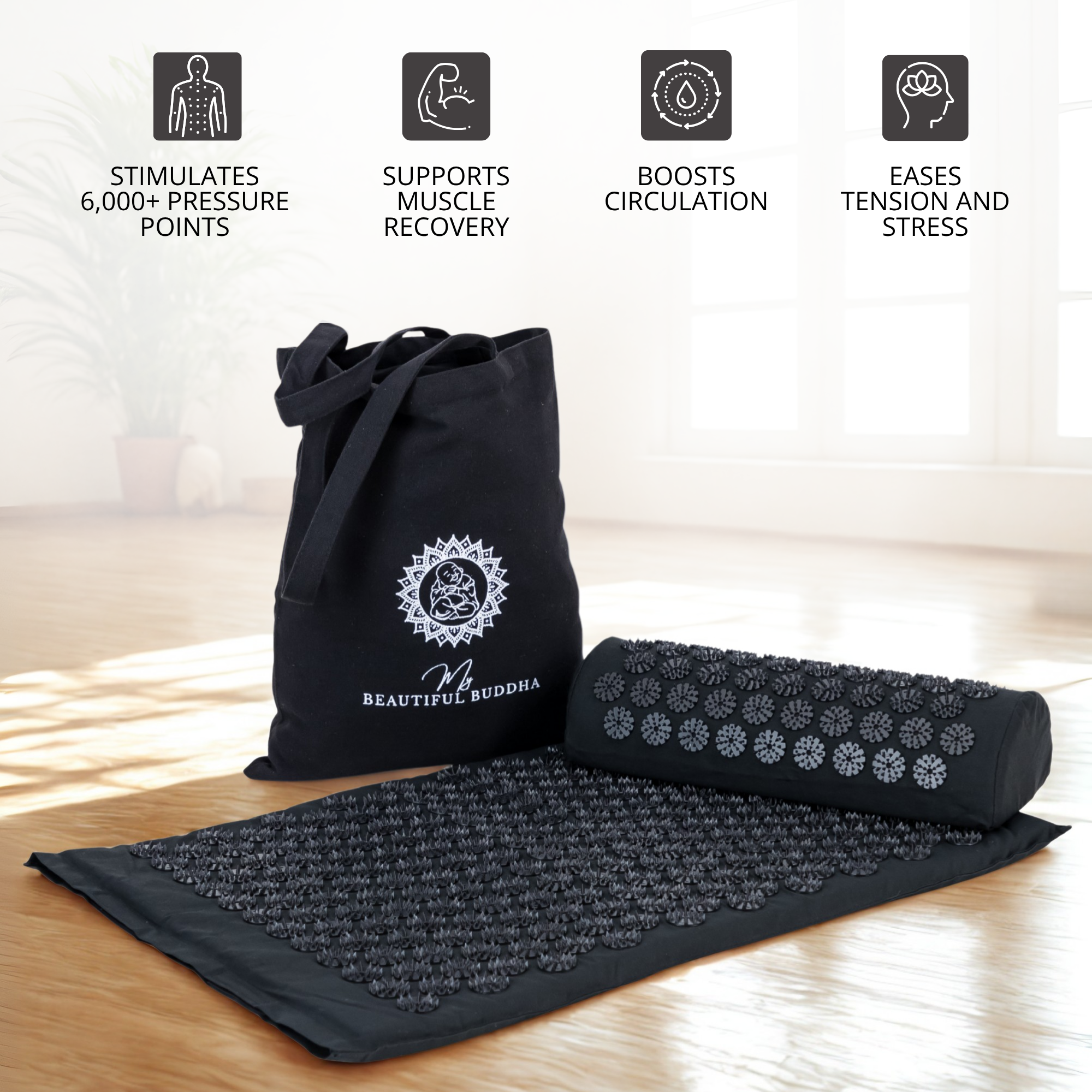 Acupressure Mat & Pillow Set – Full-Body Relief for Alignment & Recovery