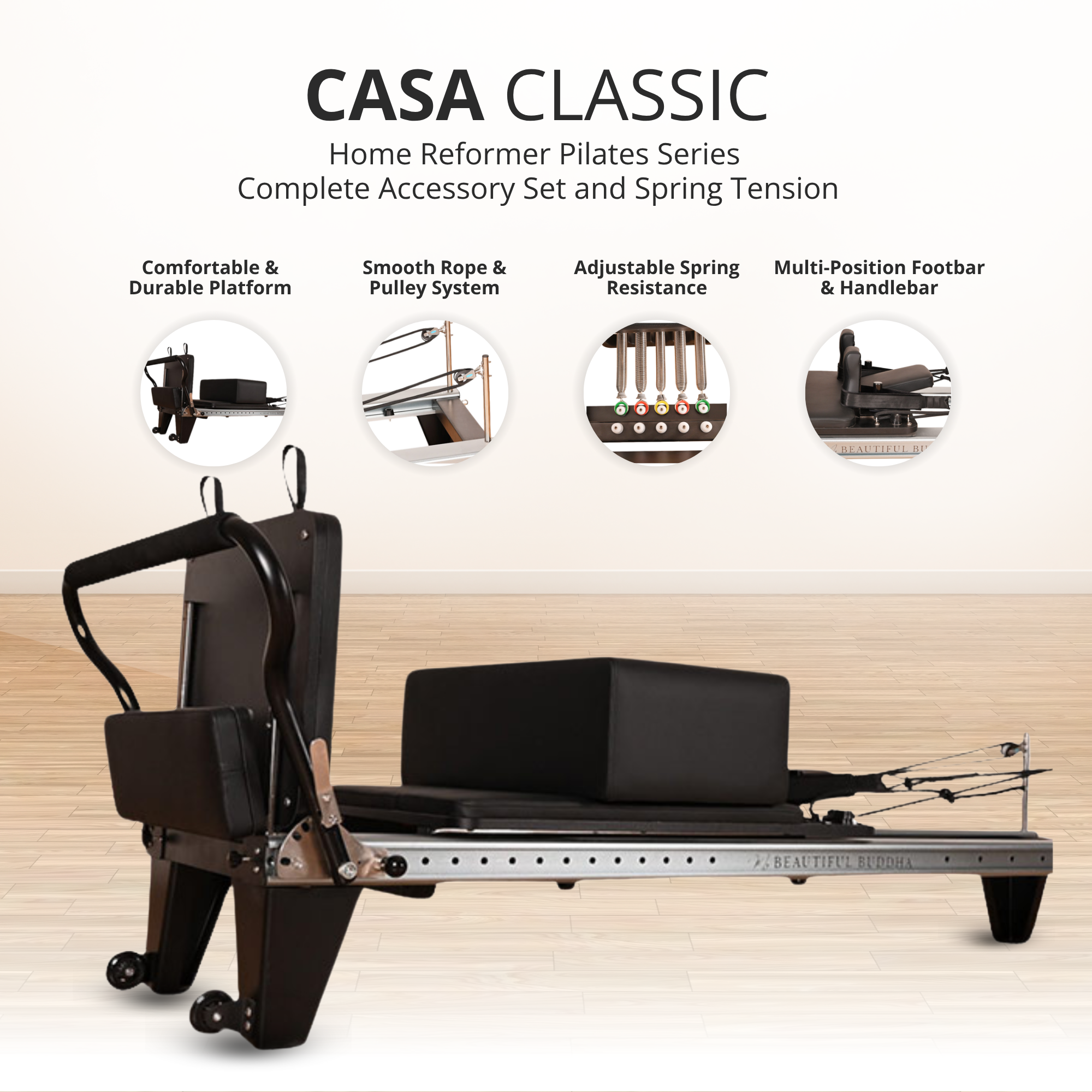 Casa Classic – Home Reformer Pilates – Full Set Up