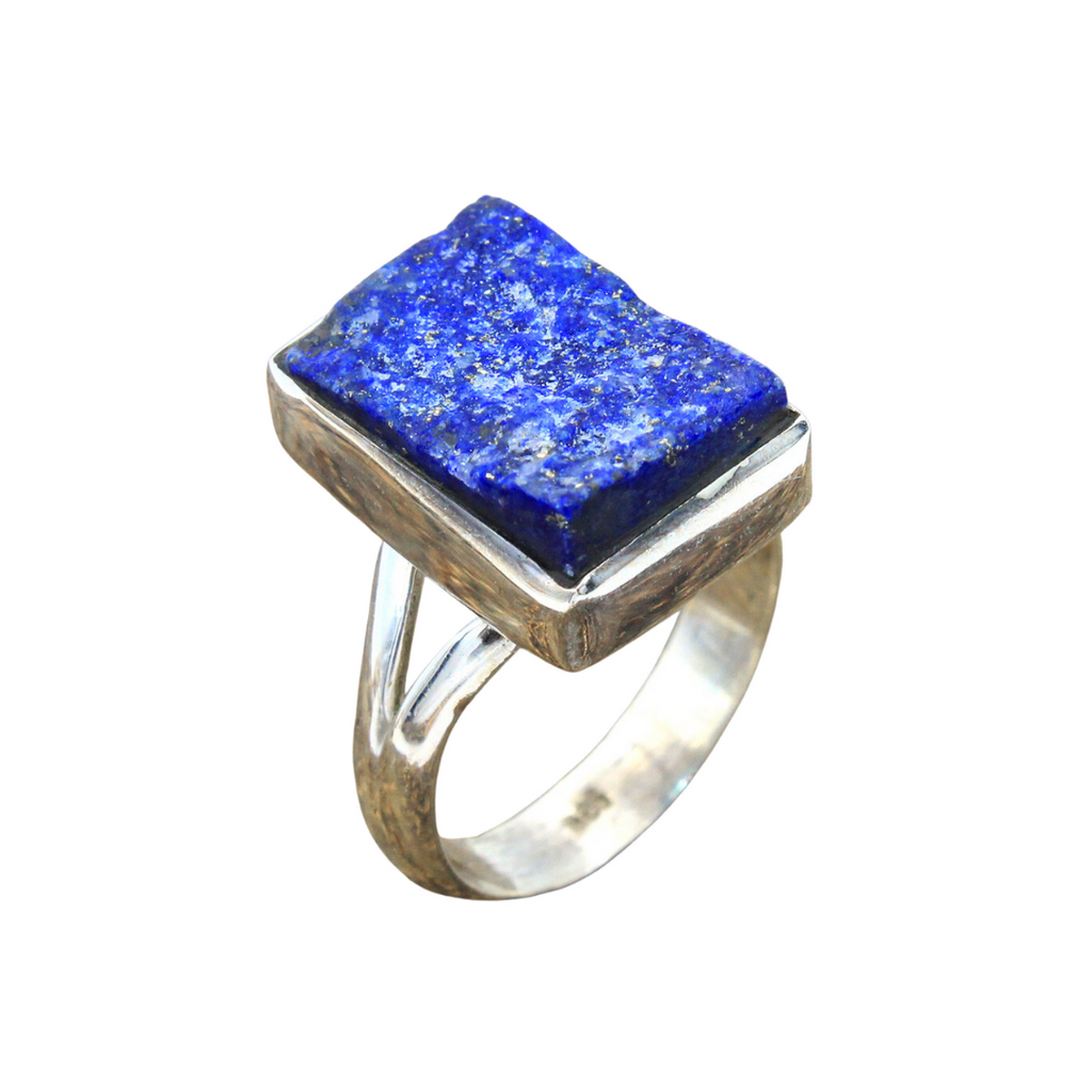 Natural Lapis Lazuli Statement Ring