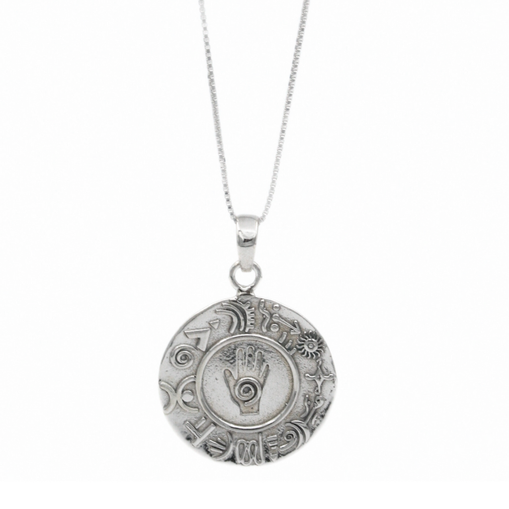 Healing Hand Disc Necklace