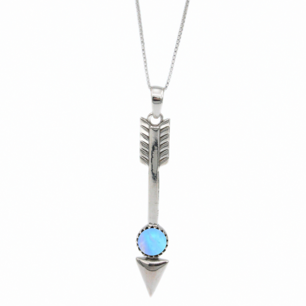 Navajo Arrow Moonstone Necklace