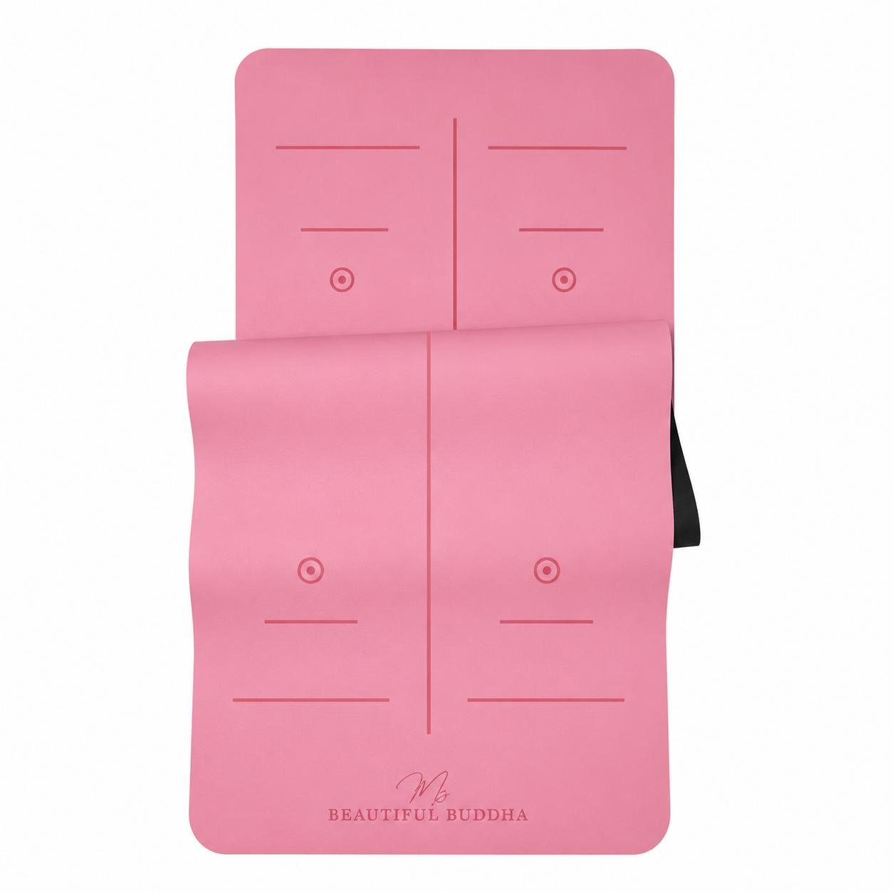 Premium Yoga Mat - Fuchsia Pink + Carry Stretch Strap