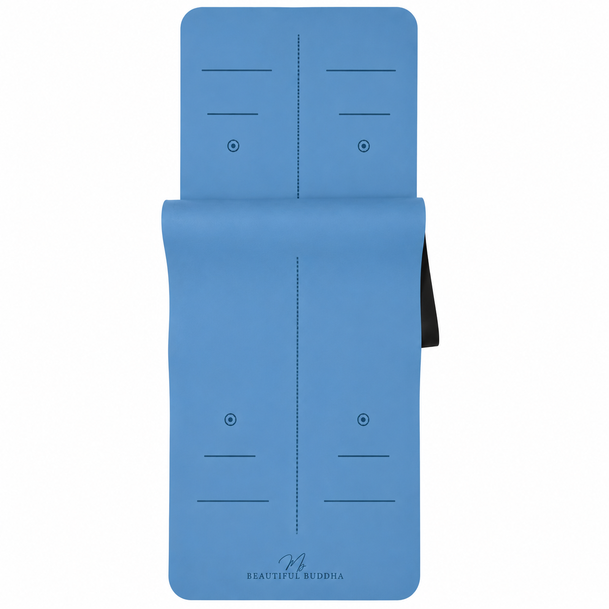 Premium Yoga Mat - Lapis Blue + Carry Stretch Strap