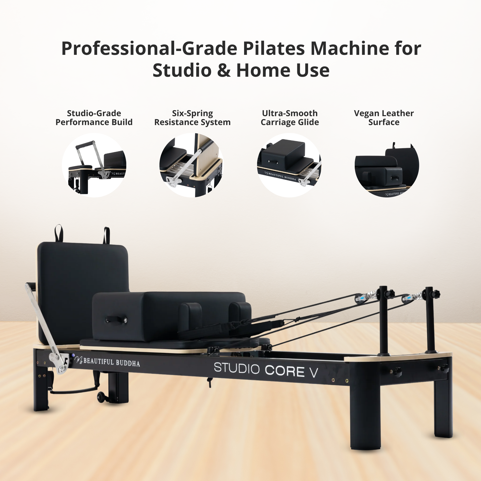 STUDIO CORE V Commercial Pilates Reformer - Full Set Up
