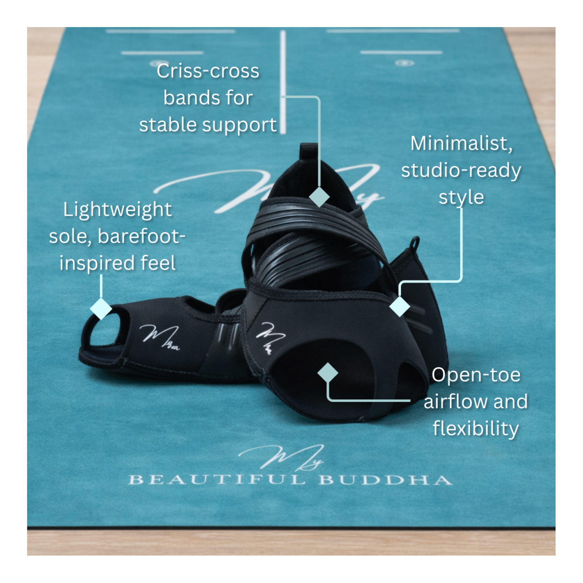 Flow Traction Shoes - Support for Studio & Mat - My Beautiful Buddha