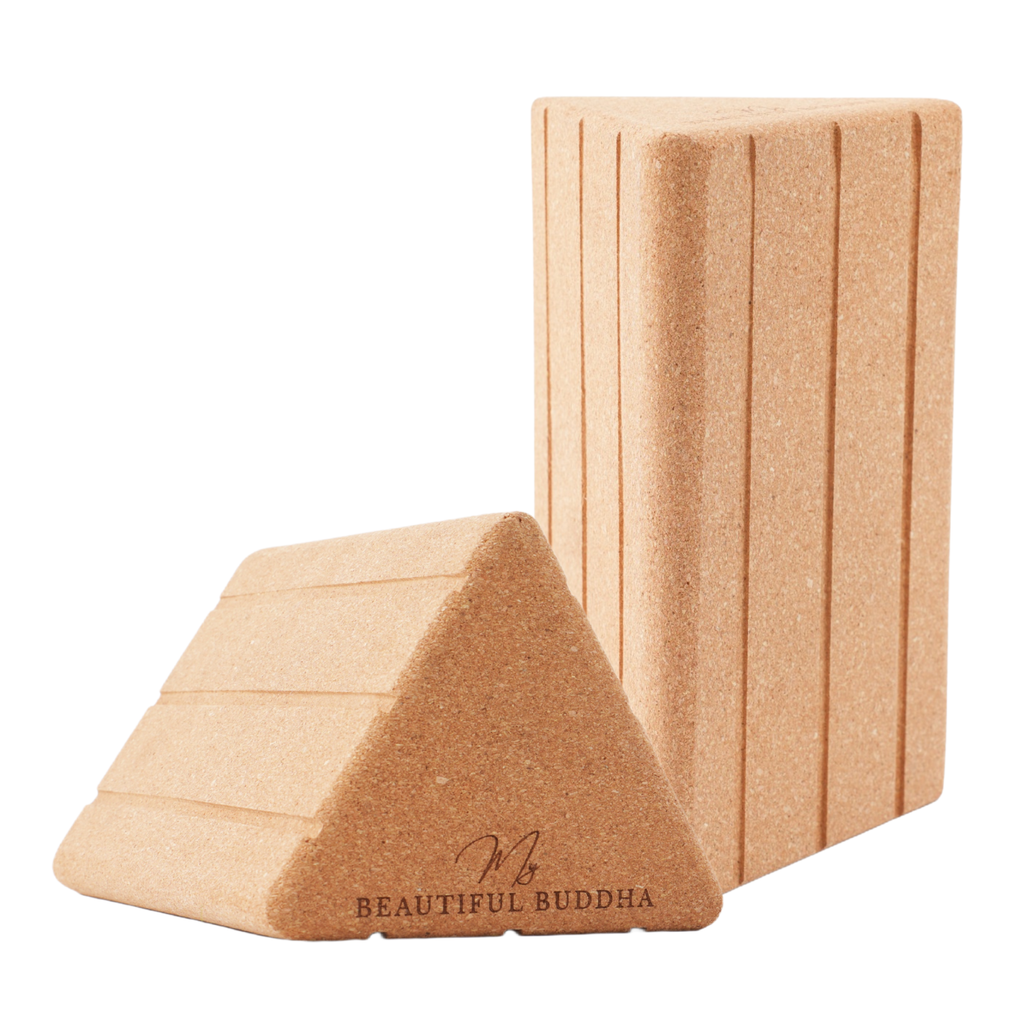 Triangular Cork Yoga Wedge  – Angled Joint Support for Poses & Postures