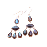 Chandelier Labradorite Dangle Earrings