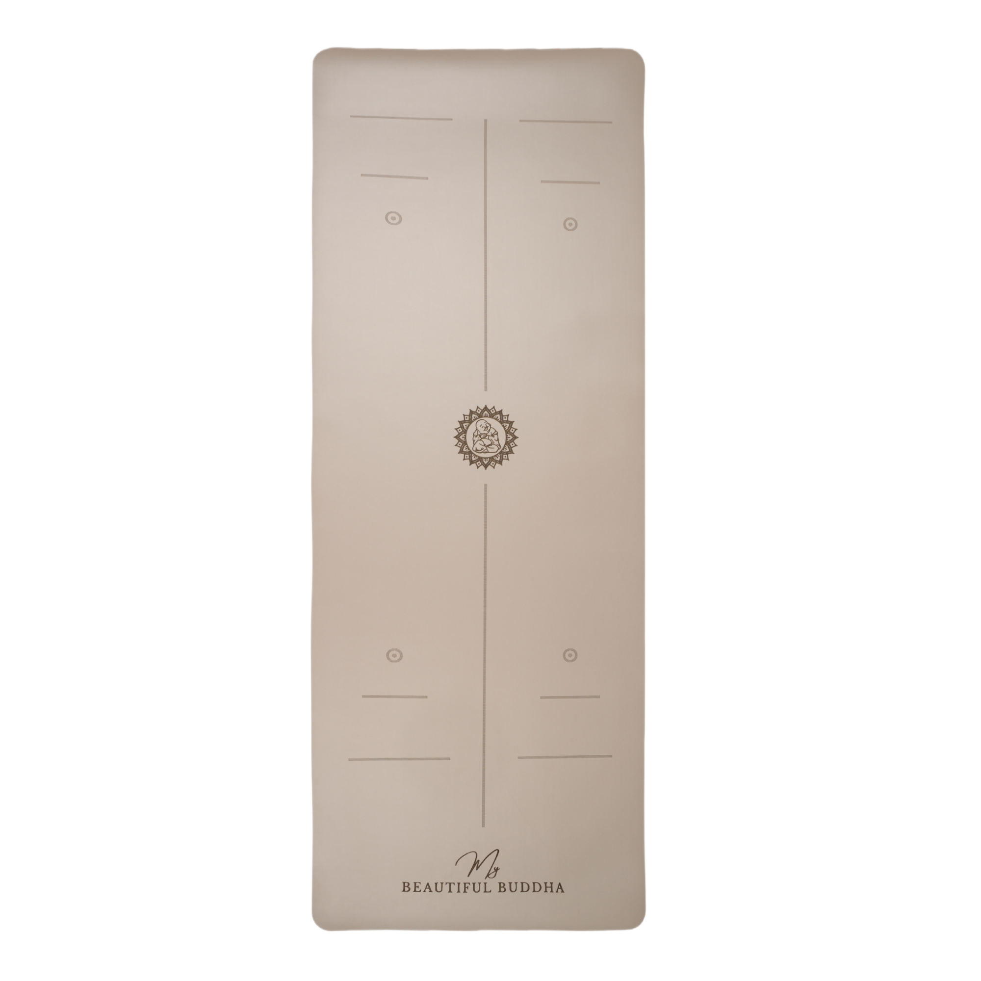 MBB Signature 5mm Studio Yoga Mat with a Carry Stretch Strap - Best Seller - Latte