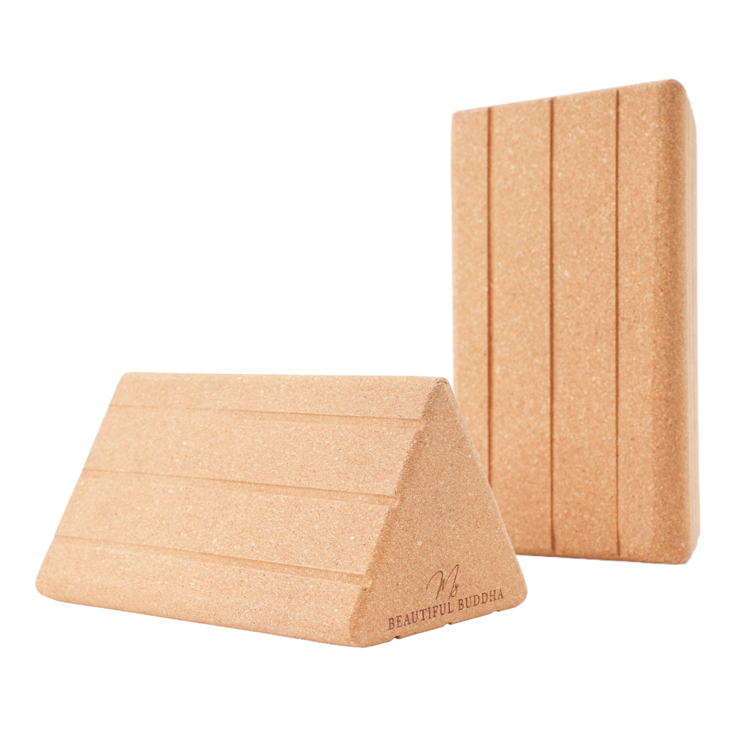 Triangular Cork Yoga Wedge  – Angled Joint Support for Poses & Postures
