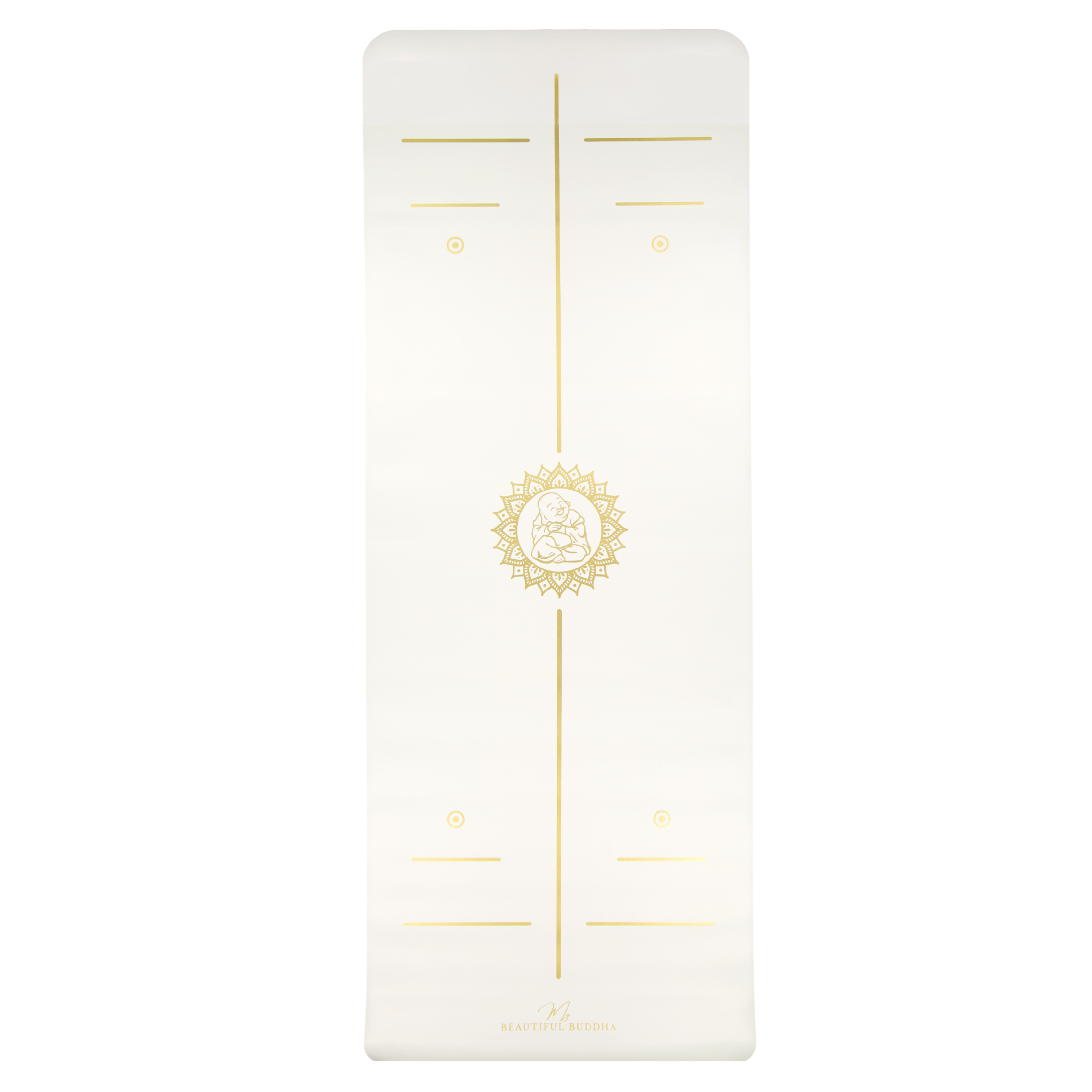 Premium Yoga Mat - Everest White + Carry Stretch Strap