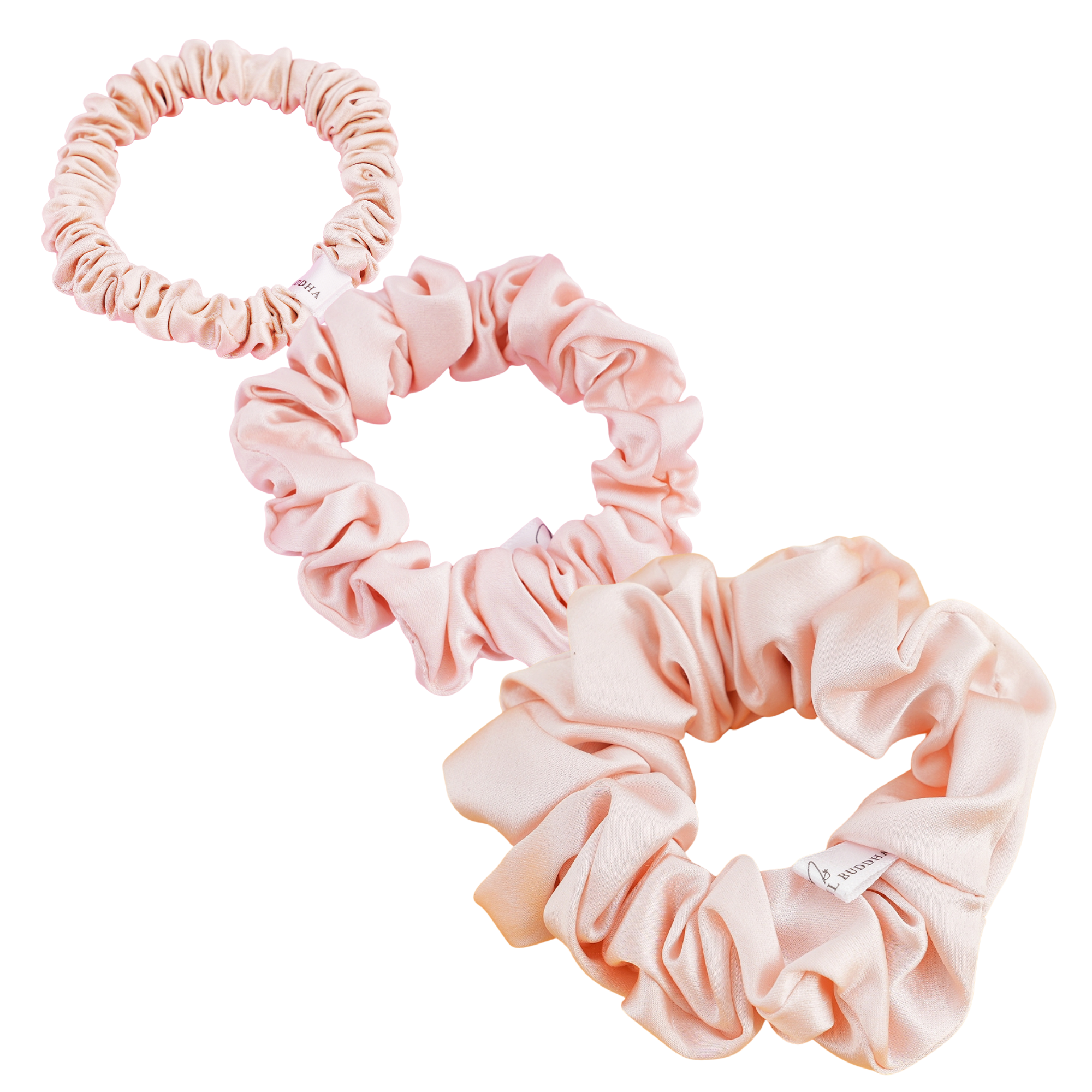 My Beautiful Buddha Pure Silk Scrunchies – Size Variety Pack
