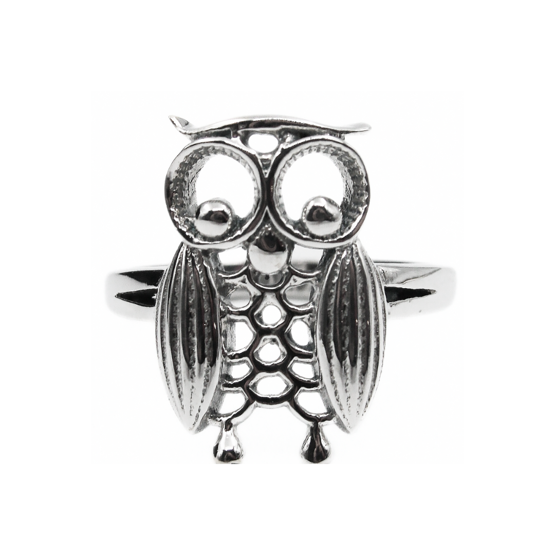 Silver Owl Ring
