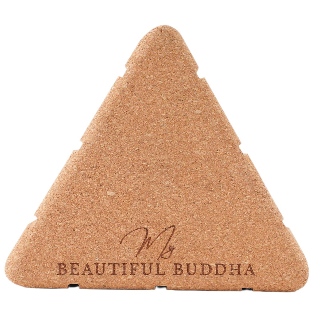 Triangular Cork Yoga Wedge  – Angled Joint Support for Poses & Postures