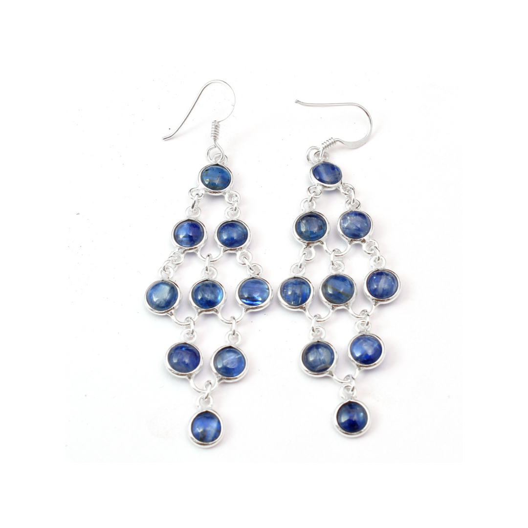 Labradorite Chandelier Bezel Earrings