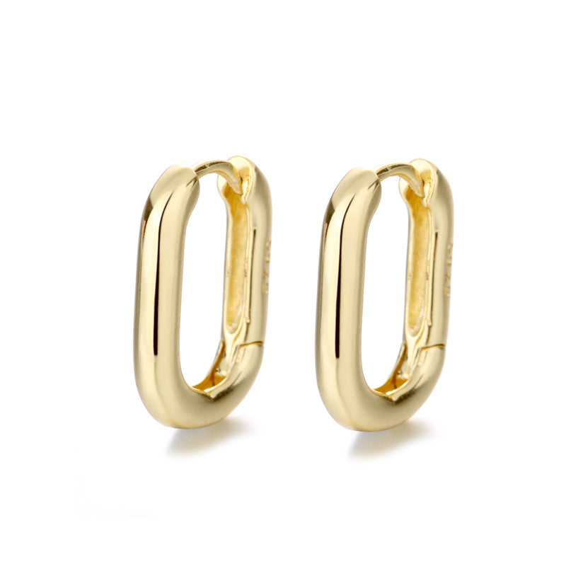 Classic Oval Hoop Earrings