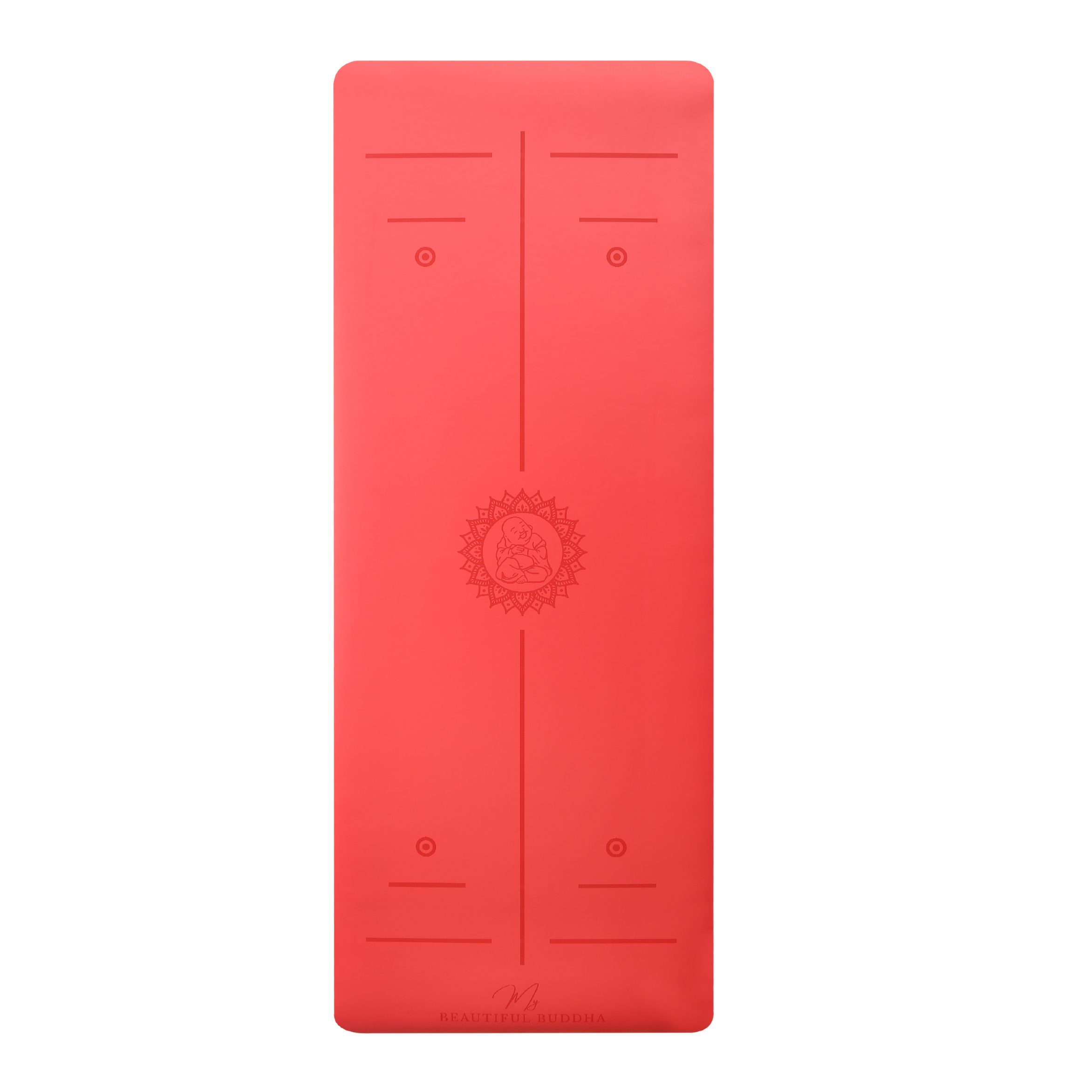 MBB Signature 5mm Studio Yoga Mat with a Carry Stretch Strap - Best Seller - Ardor Red