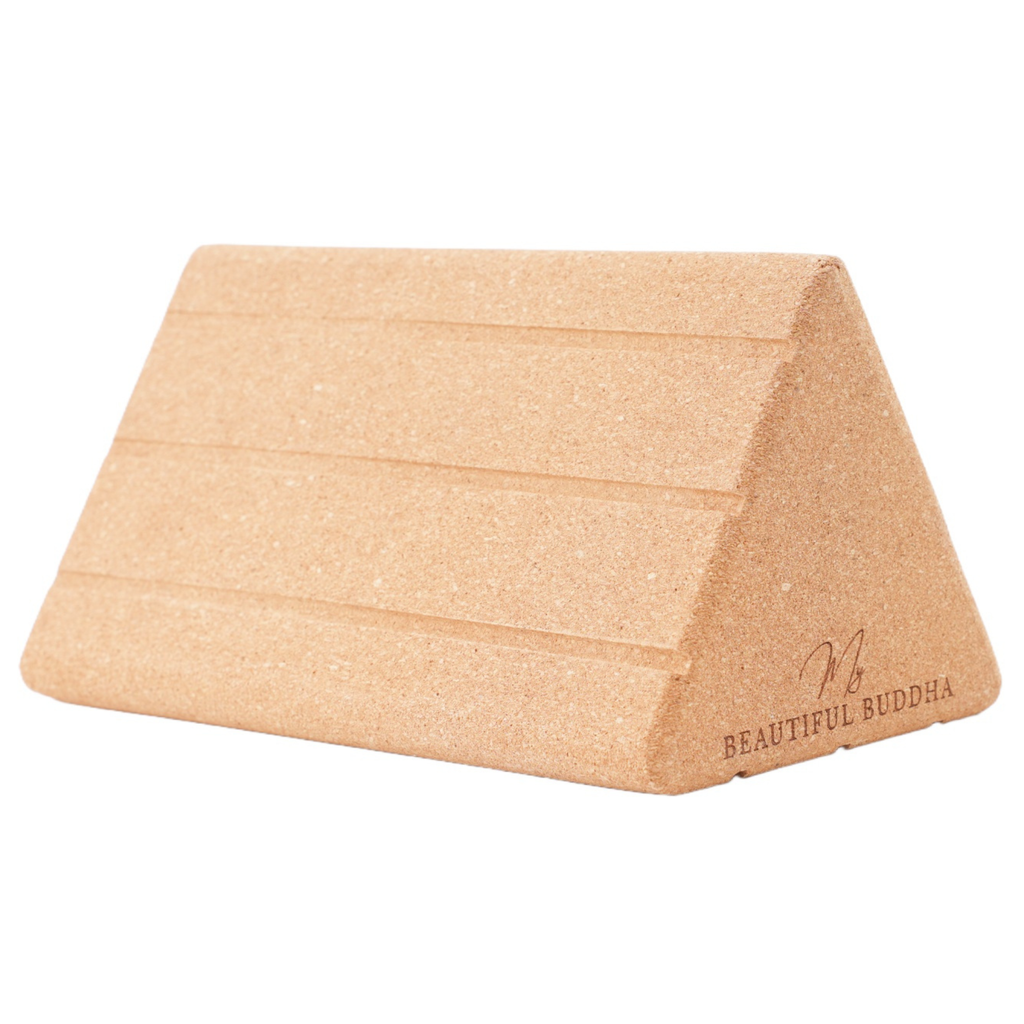 Triangular Cork Yoga Wedge  – Angled Joint Support for Poses & Postures