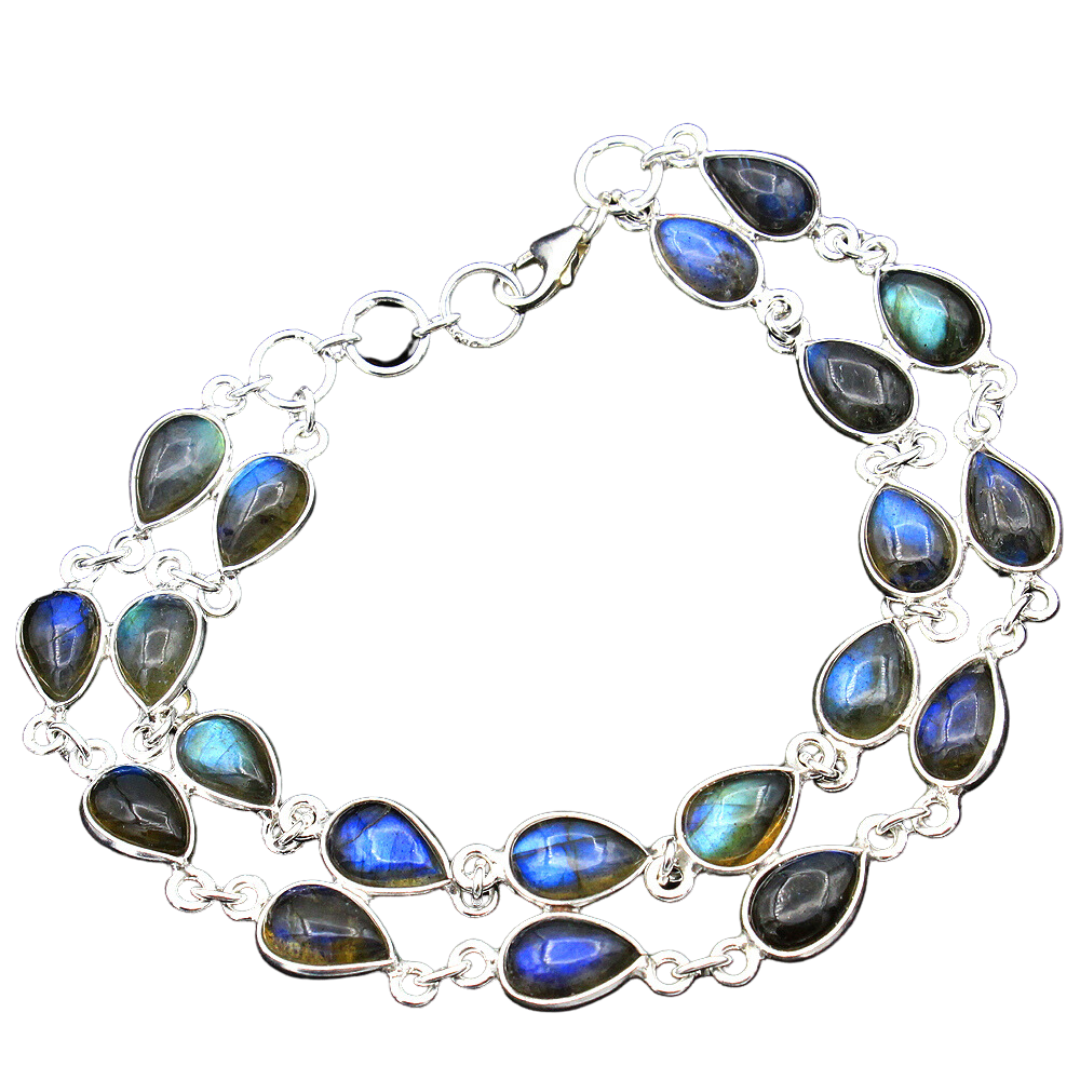 Layered Labradorite Bracelet