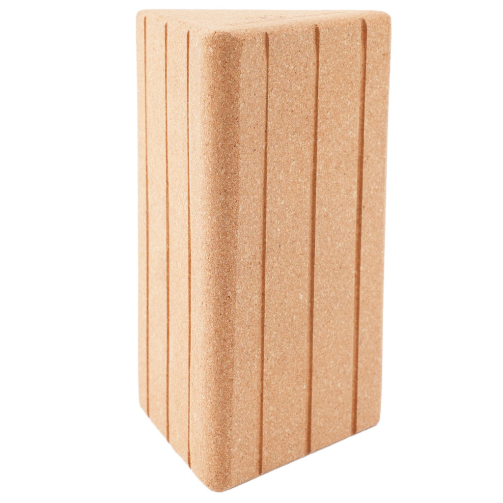 Triangular Cork Yoga Wedge  – Angled Joint Support for Poses & Postures
