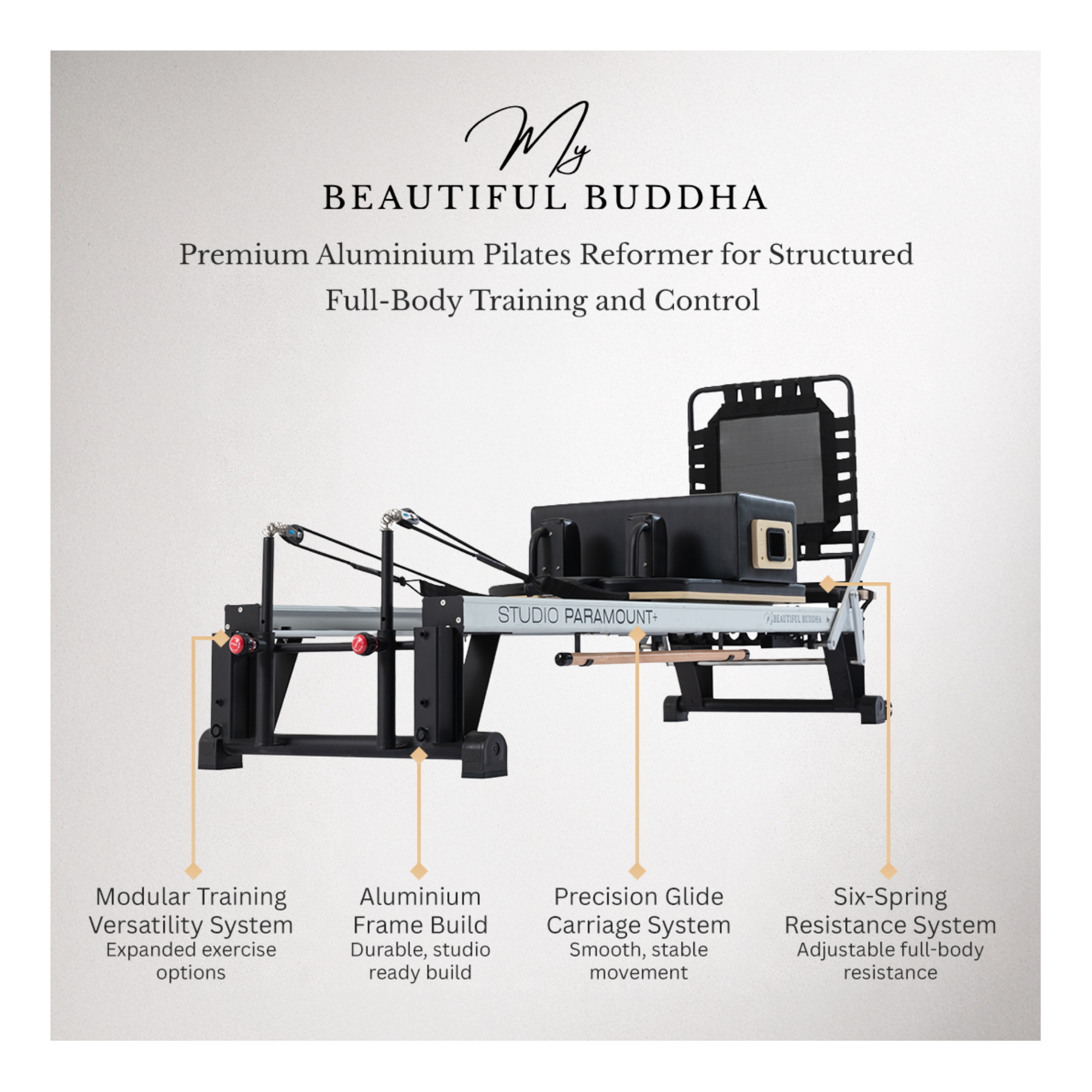 Paramount+ Commercial Pilates Reformer - Studio+ Collection - MBB