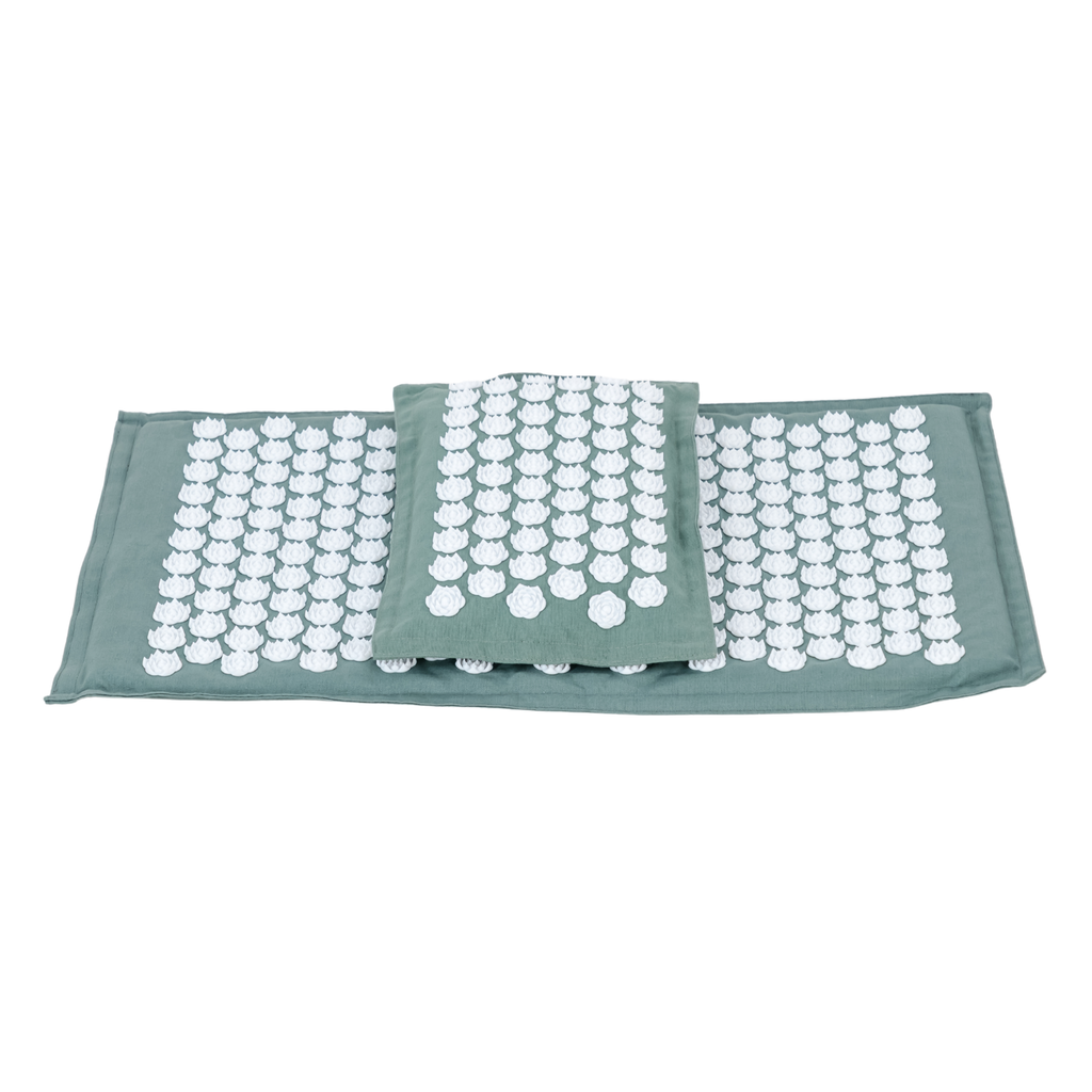 Acupressure Mat & Pillow – Organic Cotton, Coconut Husk & Lotus Spikes