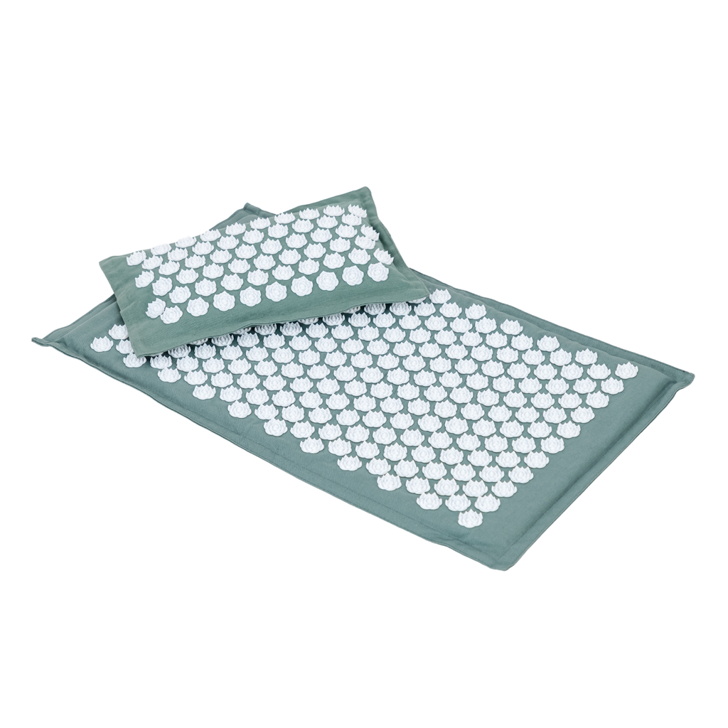 Acupressure Mat & Pillow – Organic Cotton, Coconut Husk & Lotus Spikes