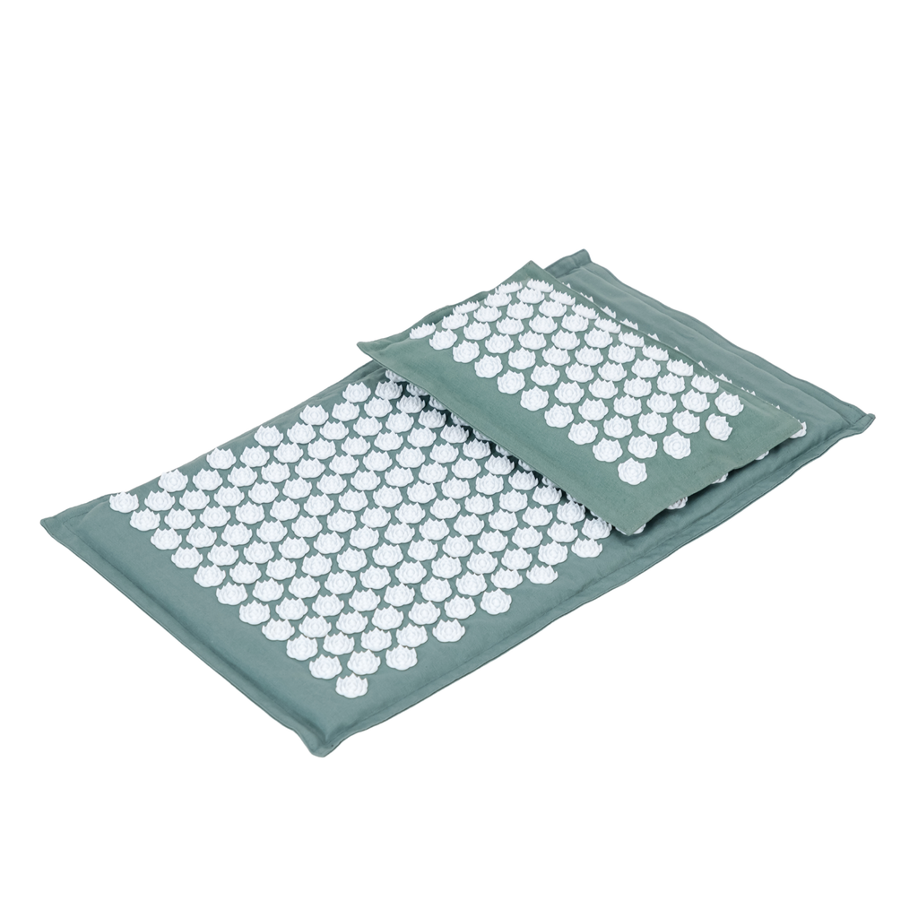 Acupressure Mat & Pillow – Organic Cotton, Coconut Husk & Lotus Spikes