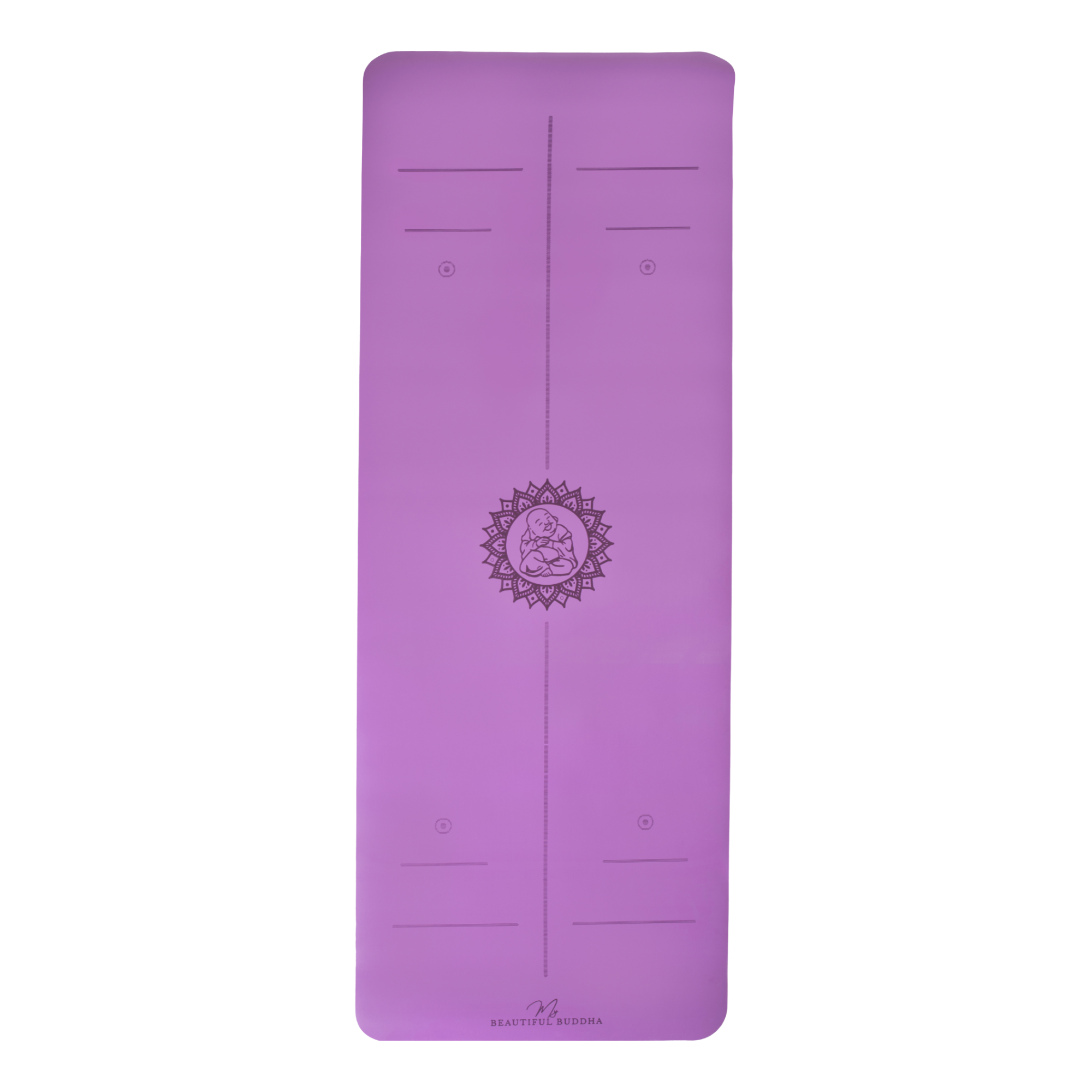 MBB Signature 5mm Studio Yoga Mat with a Carry Stretch Strap - Best Seller - Purple Iris