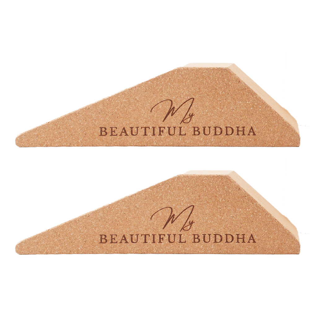 Trapezoid Cork Yoga Wedges – Angled Joint Support for Poses & Postures