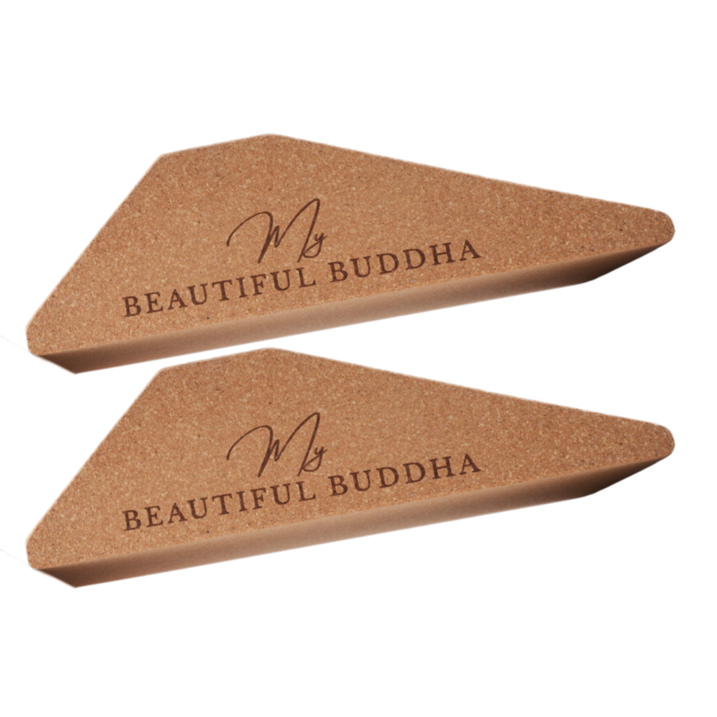 Trapezoid Cork Yoga Wedges – Angled Joint Support for Poses & Postures