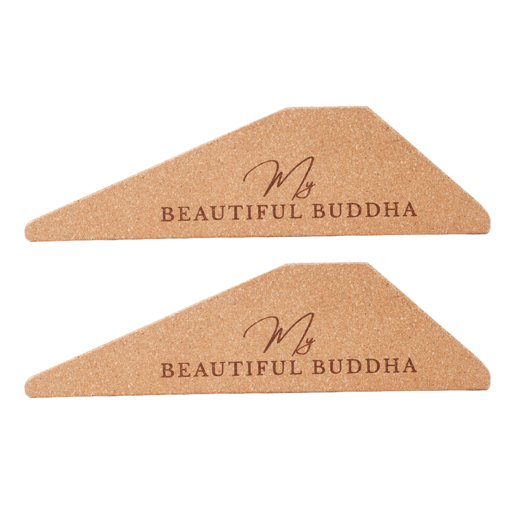 Trapezoid Cork Yoga Wedges – Angled Joint Support for Poses & Postures