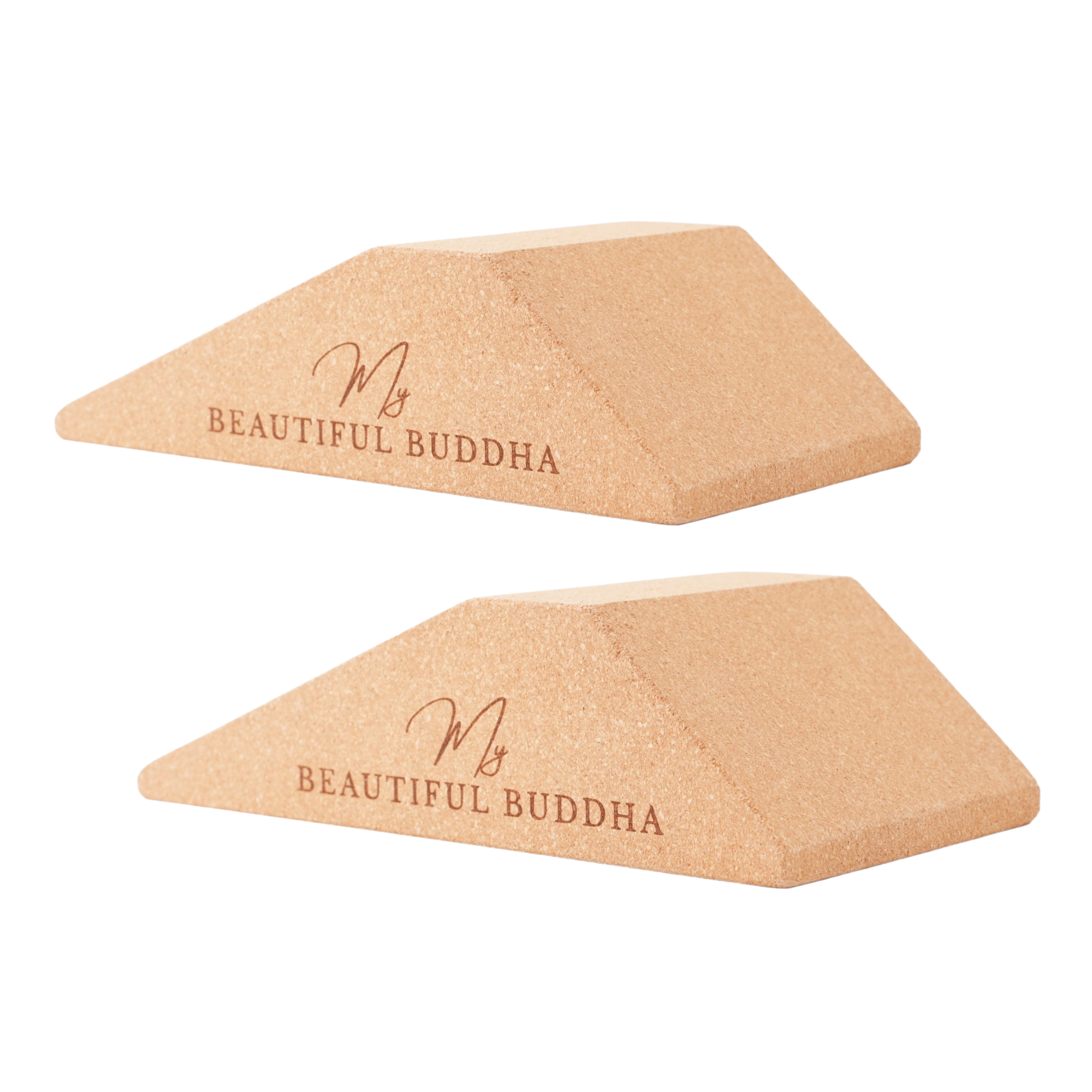 Trapezoid Cork Yoga Wedges – Angled Joint Support for Poses & Postures