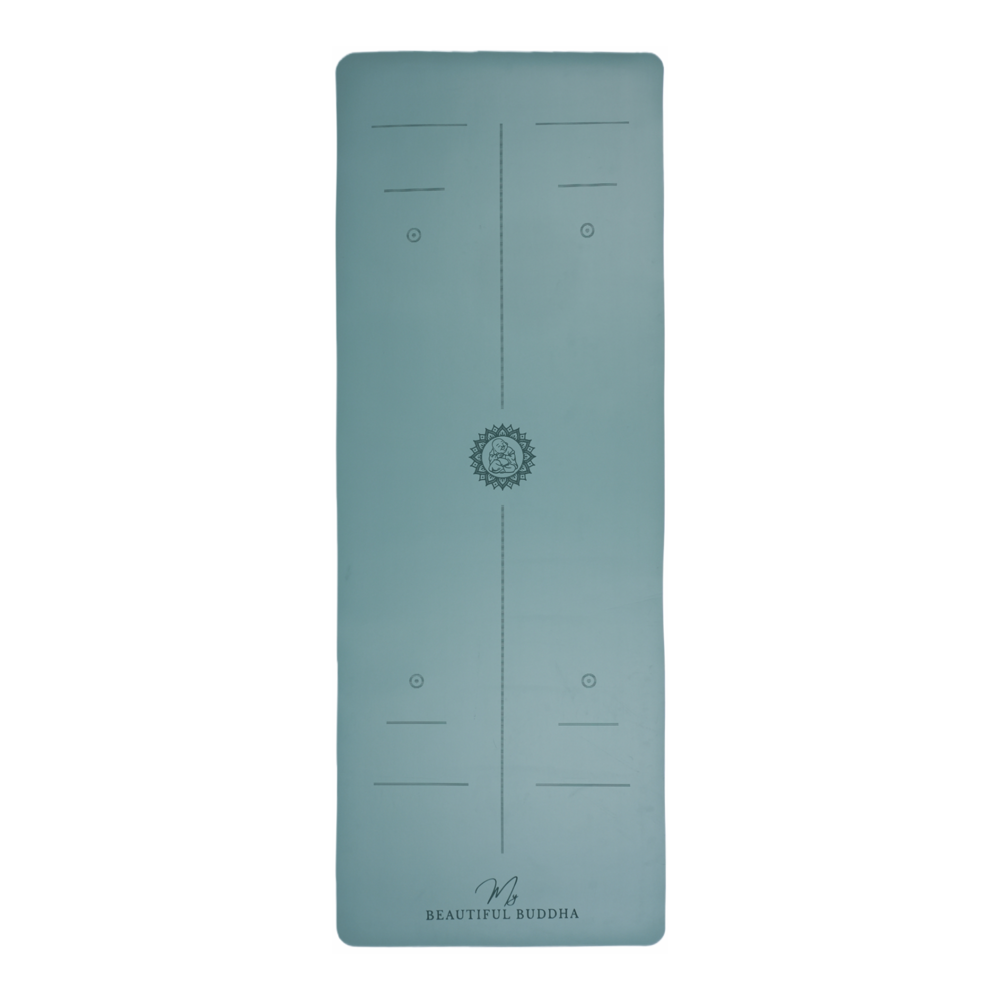 MBB Signature 5mm Studio Yoga Mat with a Carry Stretch Strap - Best Seller - Aqua Teal