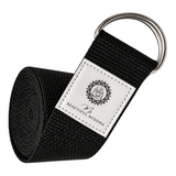 Yoga Stretching Strap - Organic Cotton - Adjustable with D-Ring Buckle