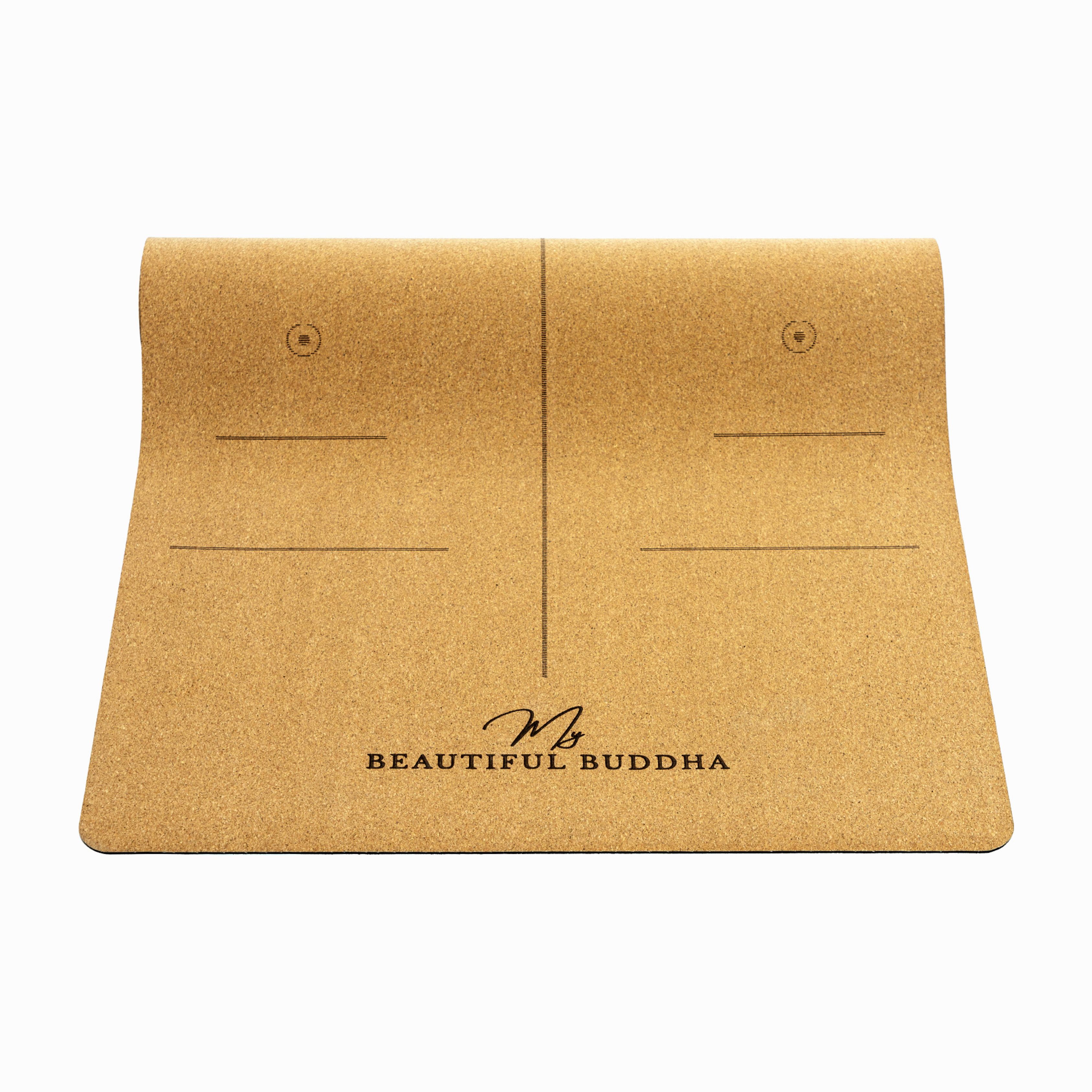 Premium Yoga Mat - Organic Cork + Carry Stretch Strap