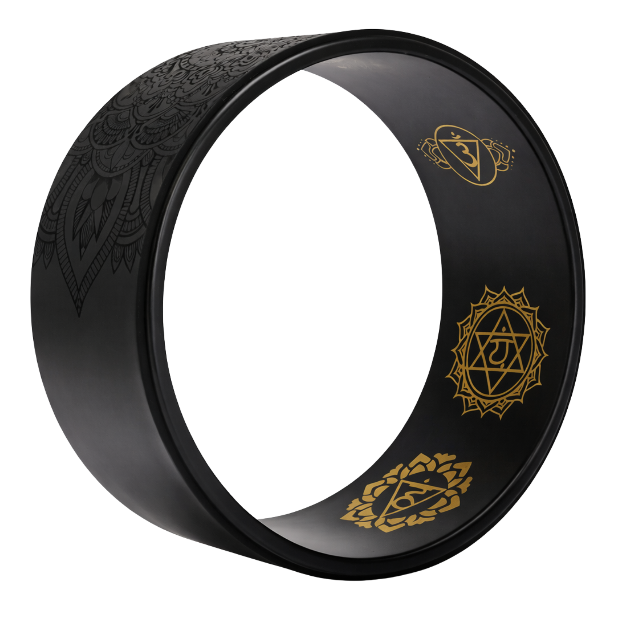 Midnight Gold Yoga Wheel – Premium Backbend, Stretch & Flexibility Trainer