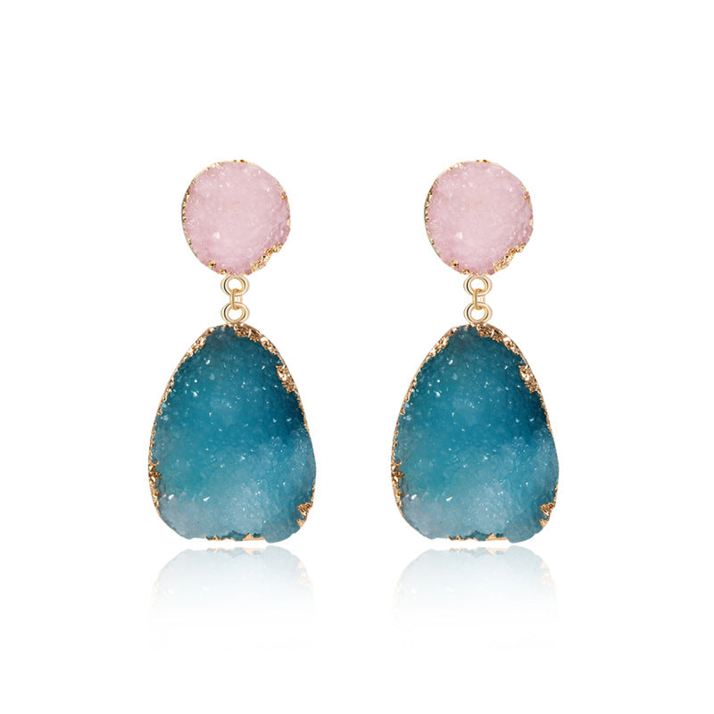 Bohemia Druzy Dangle Drop Earrings