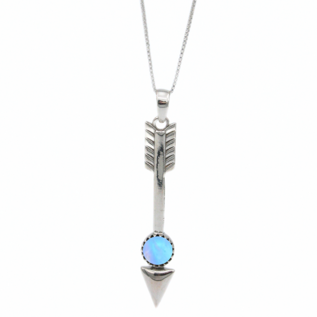 Navajo Arrow Moonstone Necklace