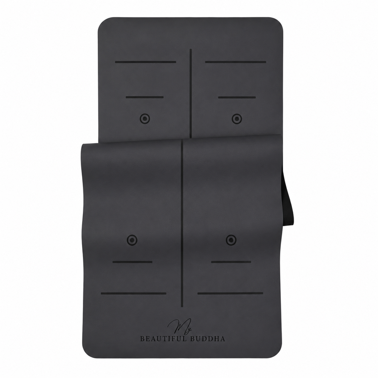 Premium Yoga Mat - Midnight Black + Carry Stretch Strap