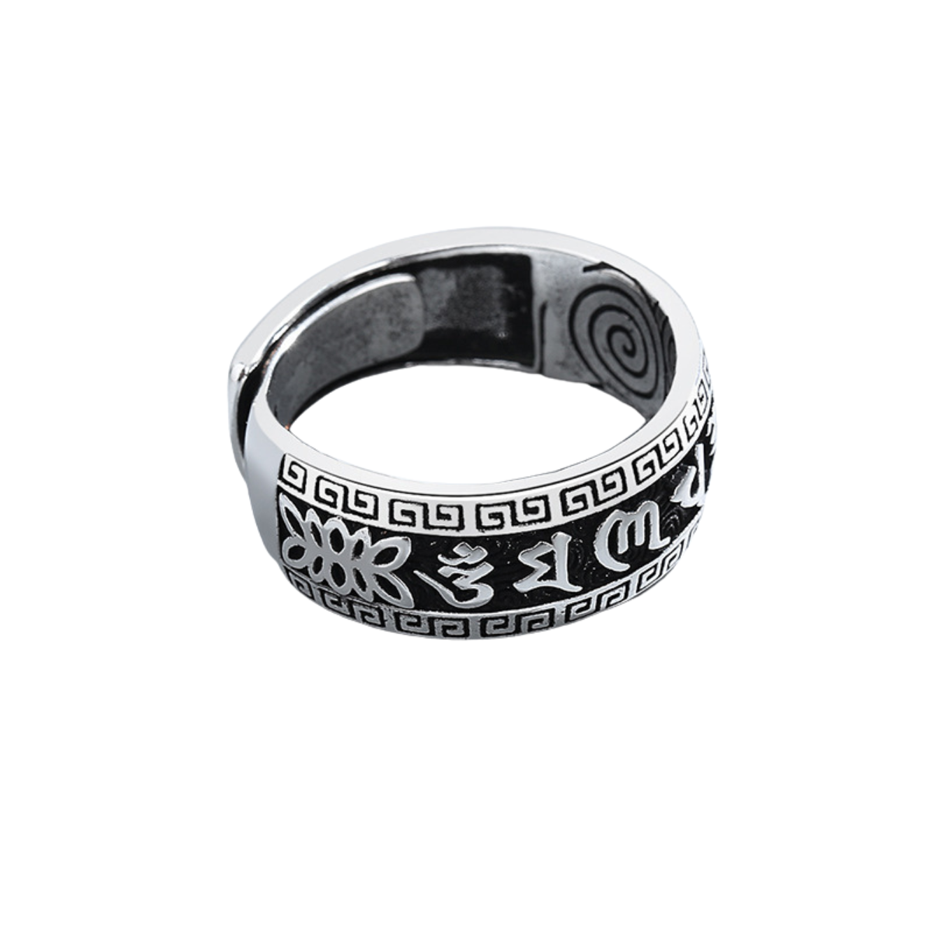 Ancient Buddhist Daming Mantra Ring