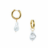 Timeless Pearl Hoop Earrings