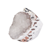 Natural Agate Druzy Cuff Ring
