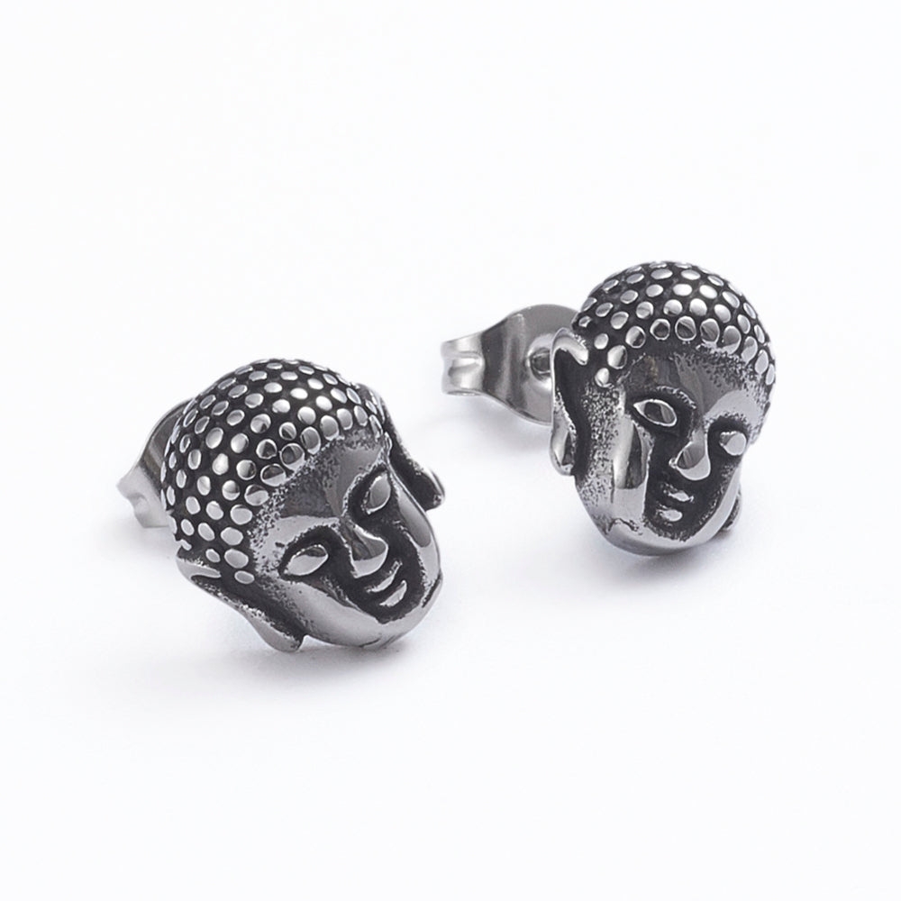 Buddhaest Silver Stud Earrings
