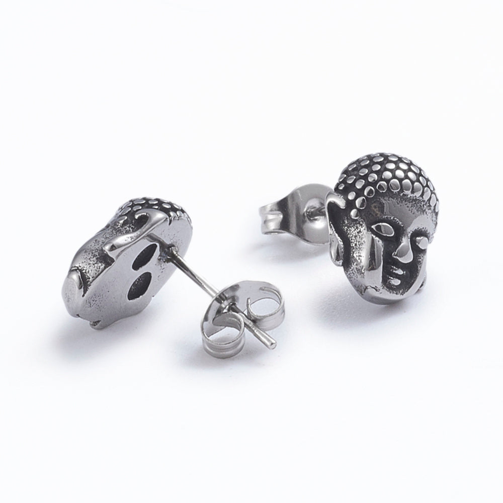 Buddhaest Silver Stud Earrings